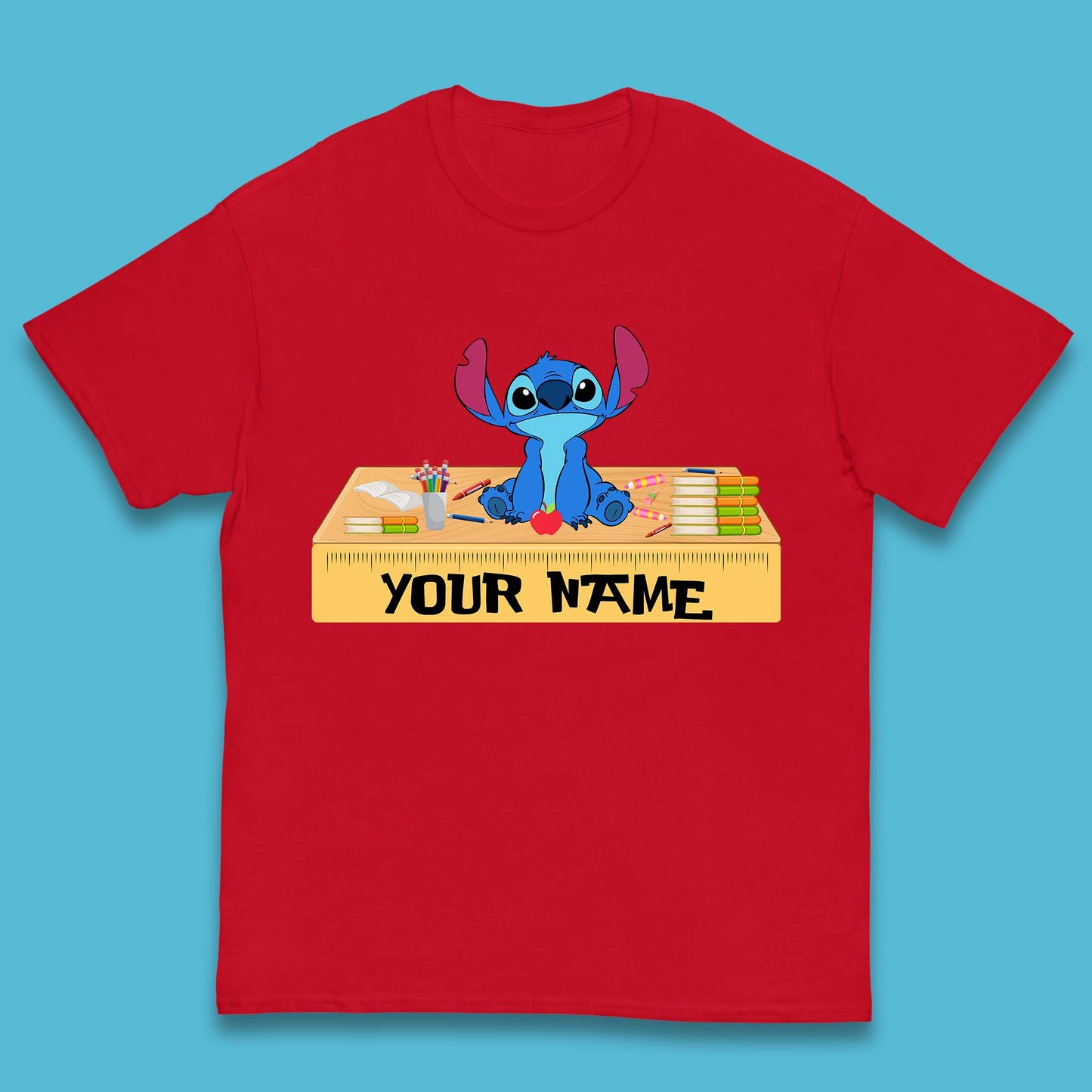 Personalised Disney Stitch Welcome Back To School Your Name Lilo & Stitch School First Day Of School Kids T Shirt