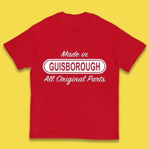 Made In Guisborough All Original Parts Vintage Retro Birthday Town In North Yorkshire, England Gift Kids T Shirt