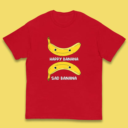 Happy Banana Sad Banana Funny Meme Pun Joke Smiling Face Kids T Shirt