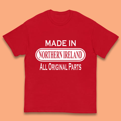 Made In Northern Ireland All Original Parts Vintage Retro Birthday UK Constituent Country Gift Kids T Shirt