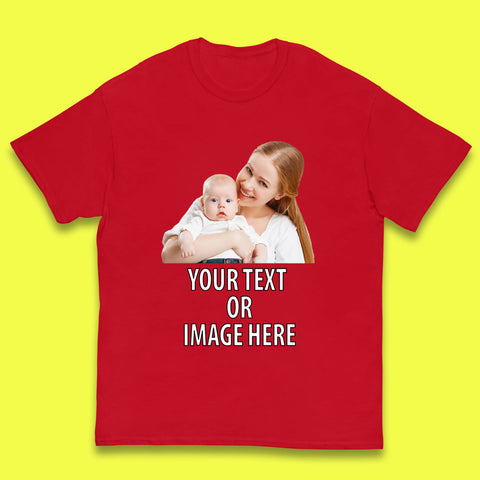 Personalized Custom Text Or Image Here, Custom Photo, Custom Business Logo, Add Your Own Text Customizable Kids T Shirt