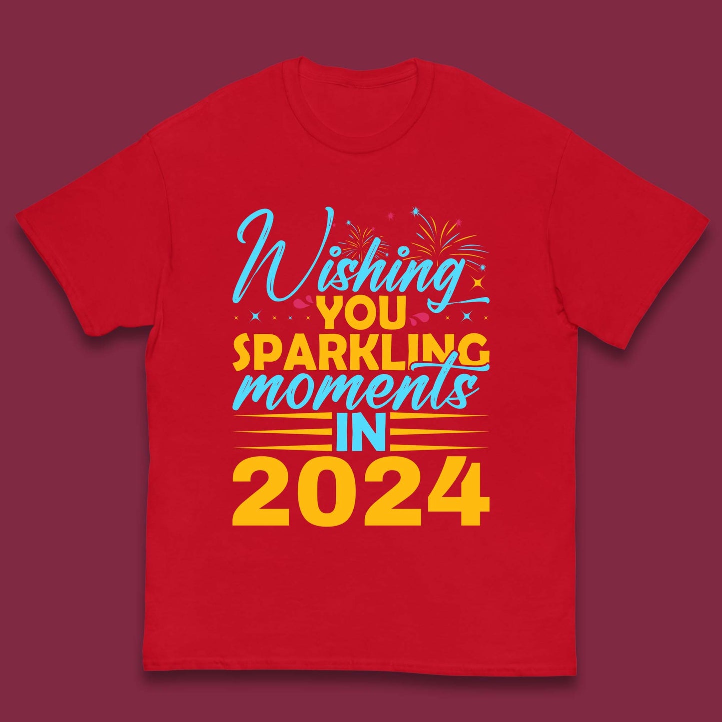 Wishing You Sparkling Moments in 2024 Kids T-Shirt