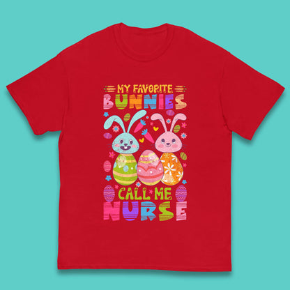 My Favorite Bunnies Call Me Nurse Kids T-Shirt