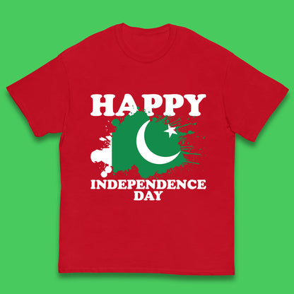 Happy Independence Day Pakistan 14th August Patriotic Pakistani Flag Kids T Shirt