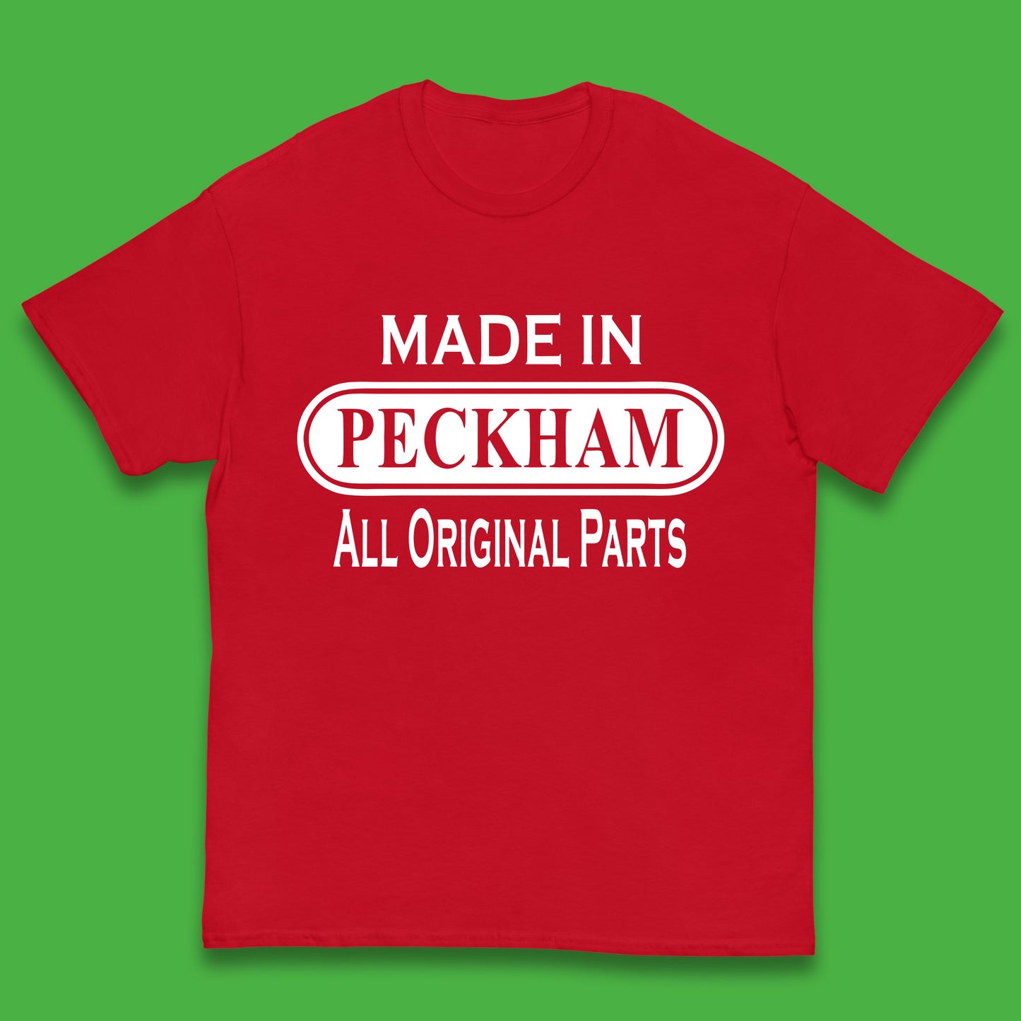 Made In Peckham All Original Parts Vintage Retro Birthday District In Southeast London, England Kids T Shirt