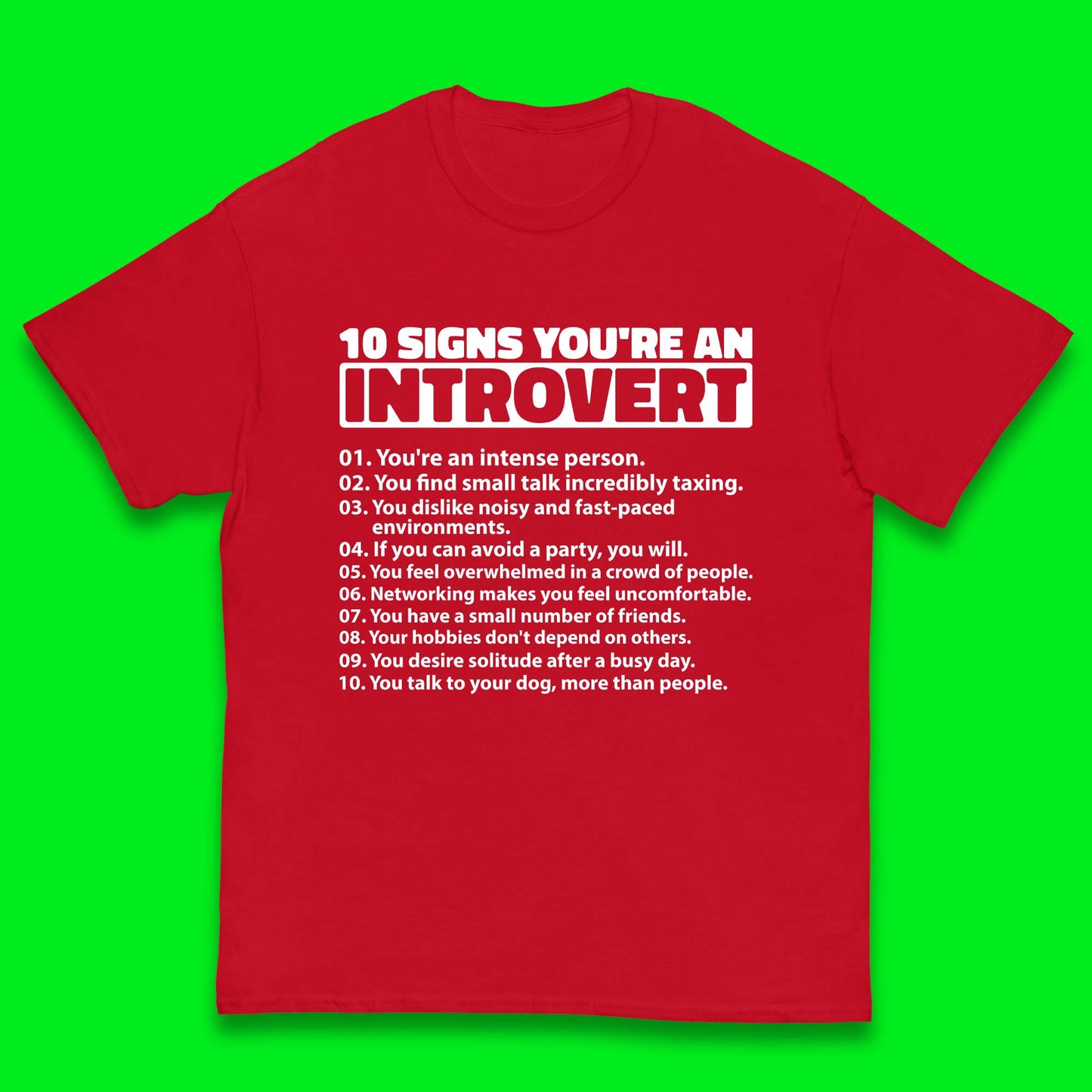 10 Signs You're An Introvert Kids T Shirt 