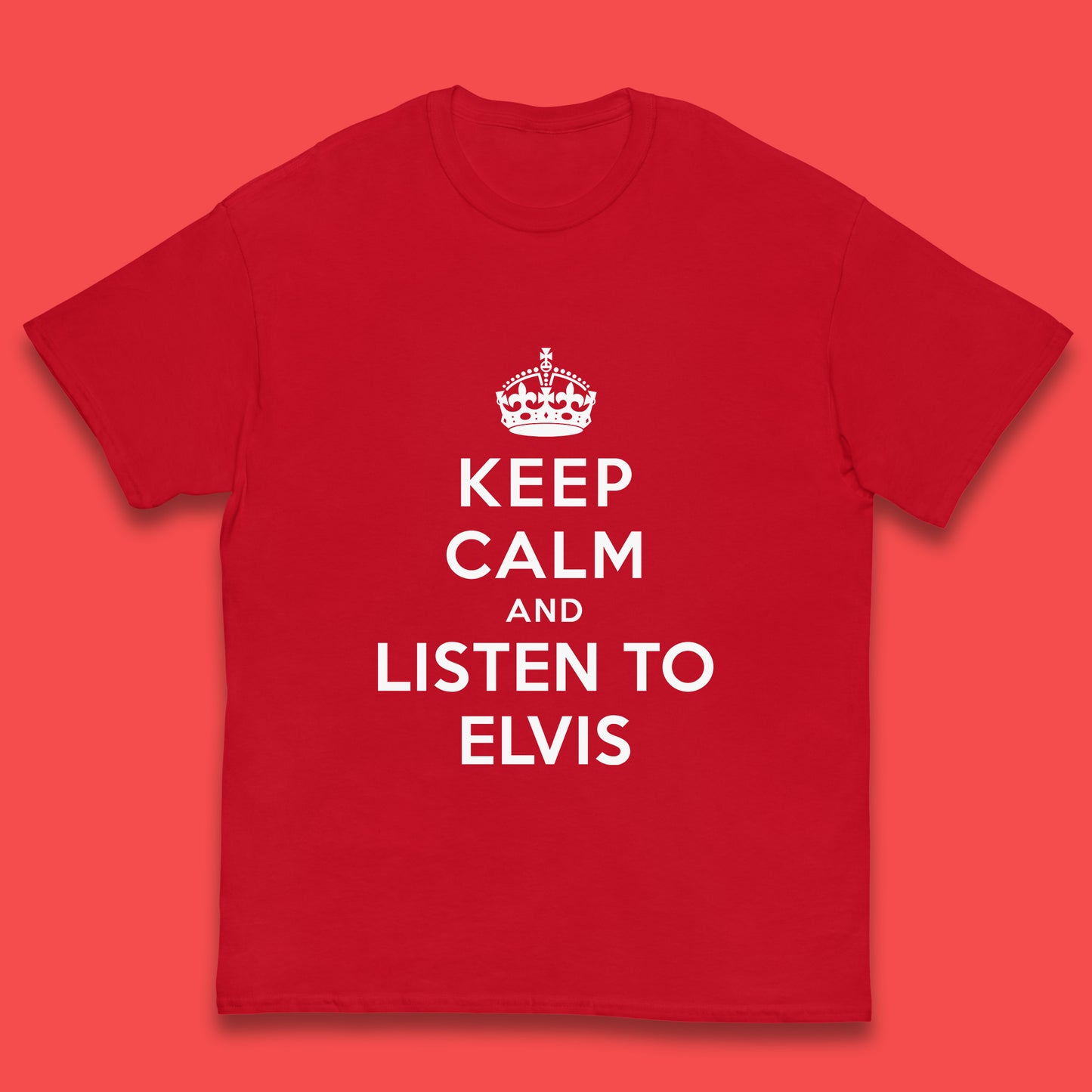 Keep Calm And Listen To Elvis American Singer Elvis Presley King Of Rock Kids T Shirt