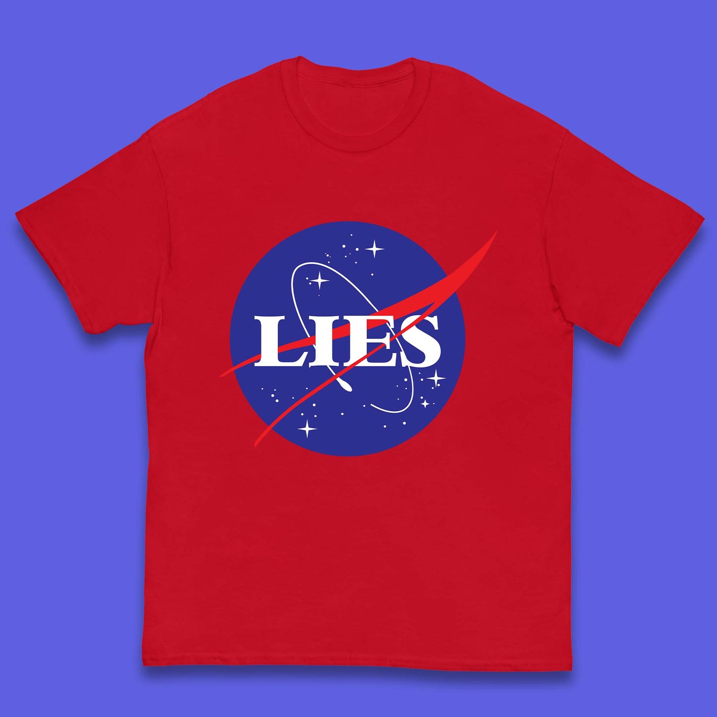 NASA Lies Logo Parody Kids T-Shirt