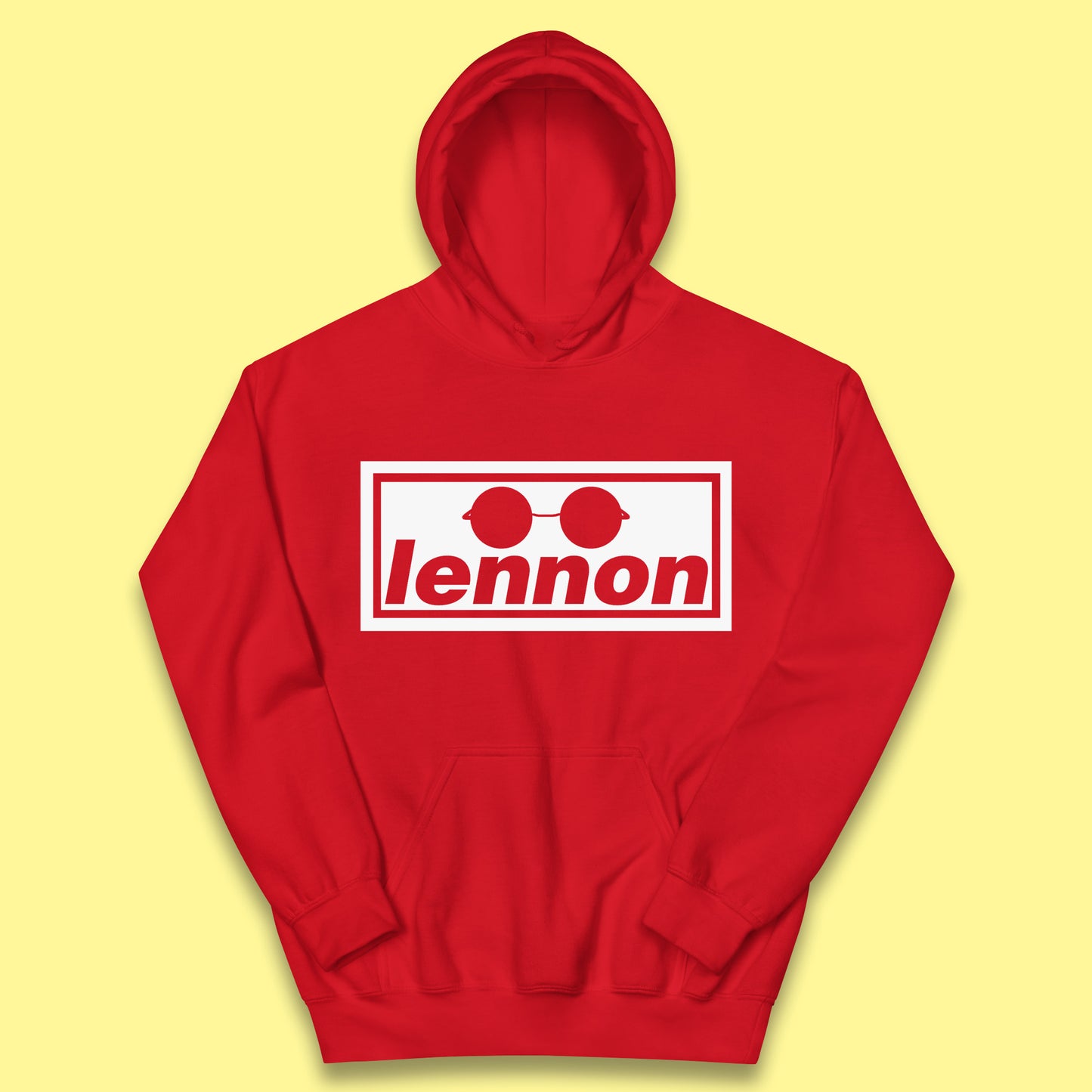 Lennon British Beatles Band John Lennon Singer Songwriter Musician Lennon Glasses Kids Hoodie