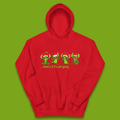 Grinch Stitch Christmas Kids Hoodie