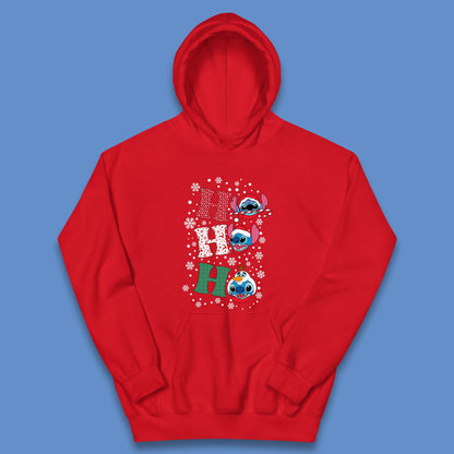 Ho Ho Ho Stitch Christmas Kids Hoodie