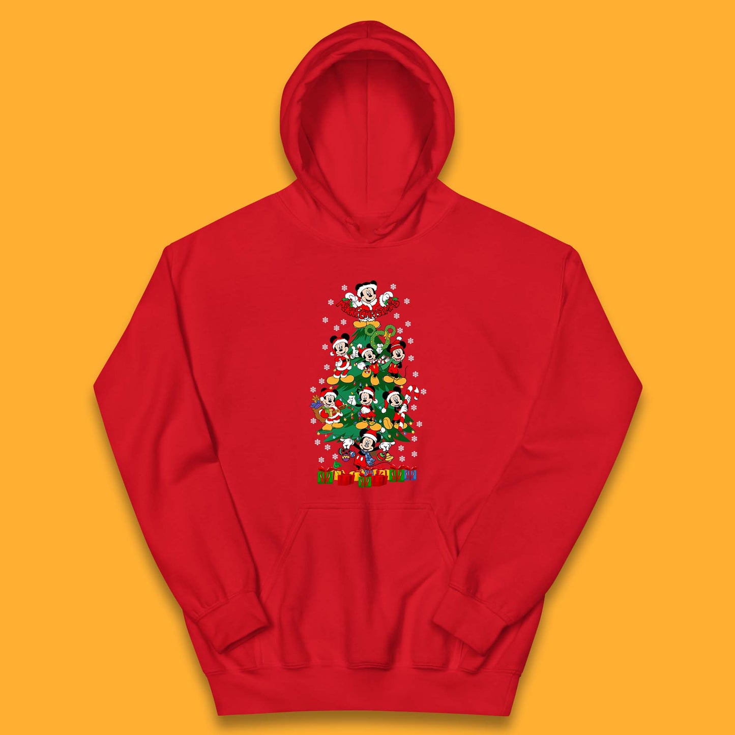 mickey mouse christmas tree hoodie