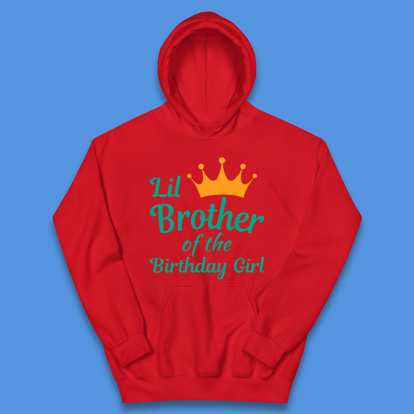 Lil Brother Of The Birthday Girl Kids Hoodie