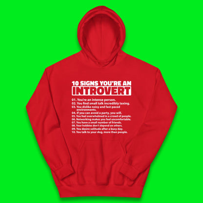 10 signs you are an introvert  Kids Hoodie