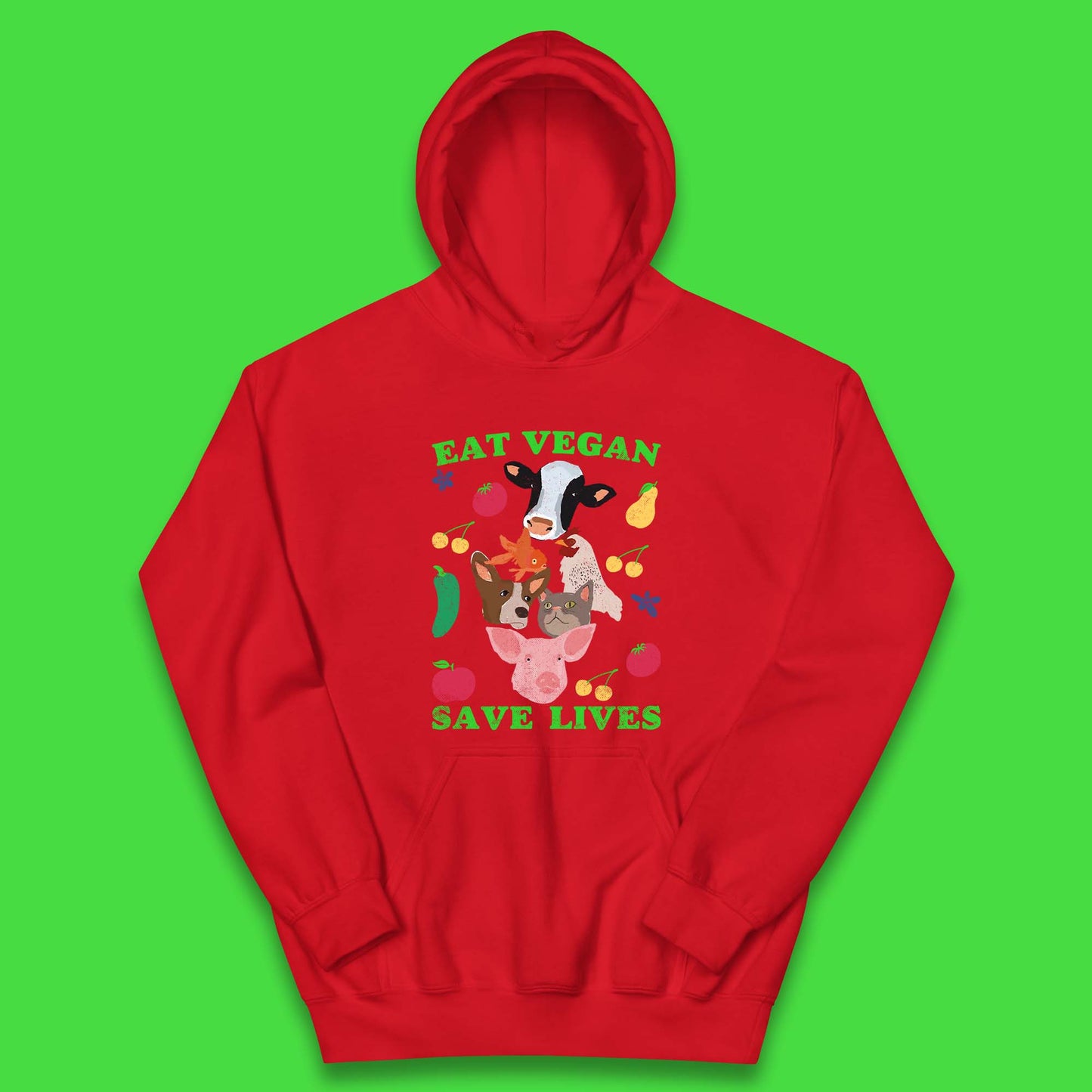 Eat Vegan Save Lives Kids Hoodie