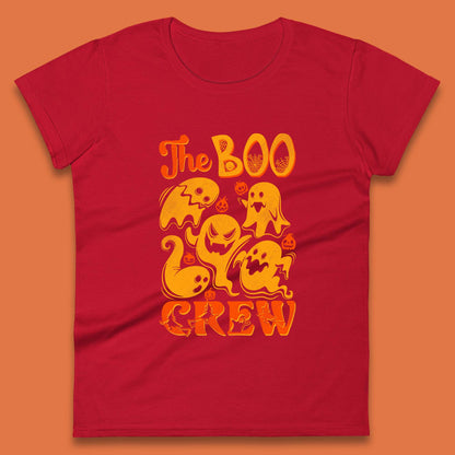 The Boo Crew Halloween Horror Scary Boo Ghost Squad Spooky Vibes Womens Tee Top