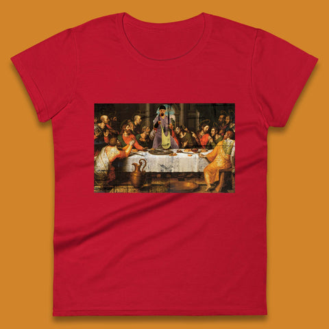 Jesus Quintana The Big Lebowski Dude Last Supper By Juan De Juanes Christmas Religious Christian Motives Womens Tee Top