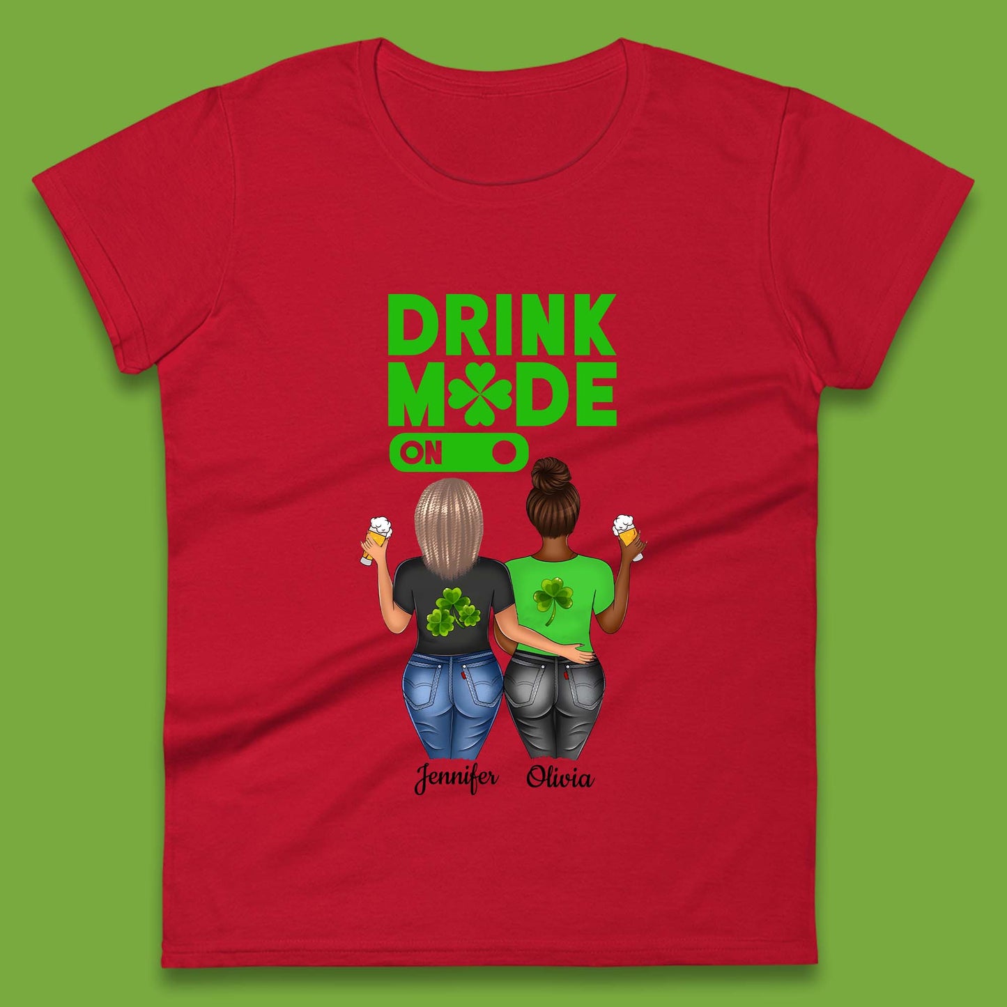 Personalised Drink Mode On Womens T-Shirt