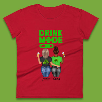 Personalised Drink Mode On Womens T-Shirt