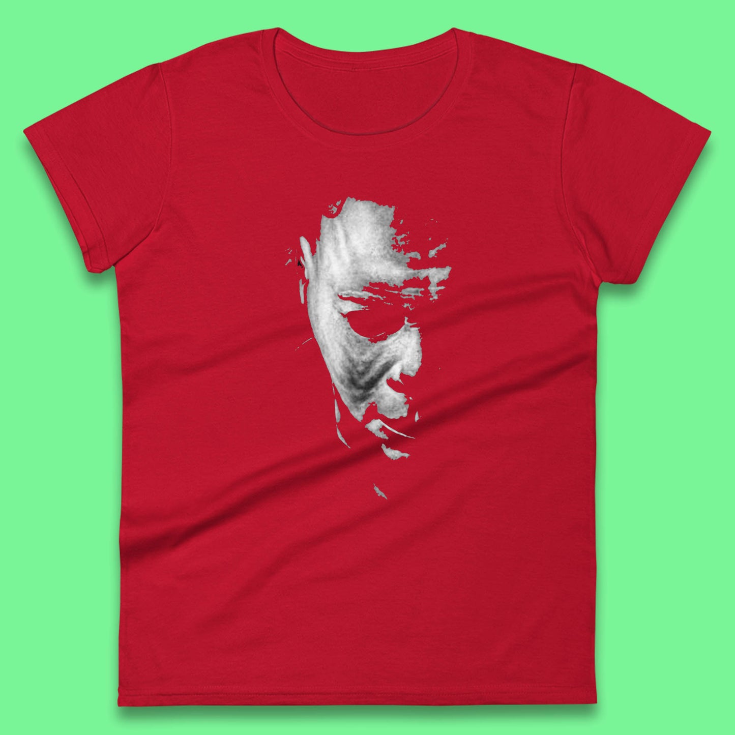 Michael Myers Face Halloween Horror Movie Character Womens Tee Top