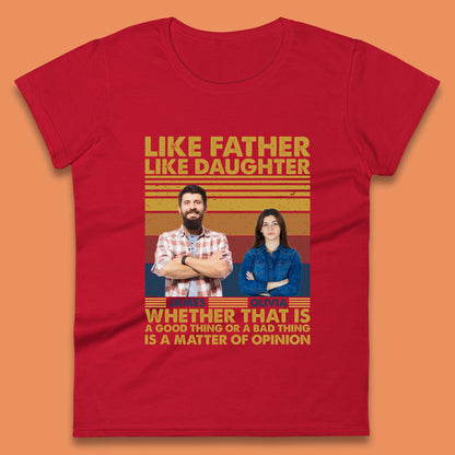 Personalised Like Father Like Daughter Womens T-Shirt