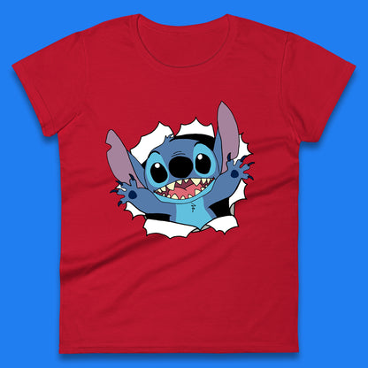 Disney Lilo And Stitch Hello Cartoon Character Ohana Stitch Lover Disneyland Vacation Trip Disney World Womens Tee Top