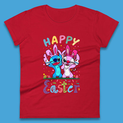 Happy Easter Stitch Womens T-Shirt