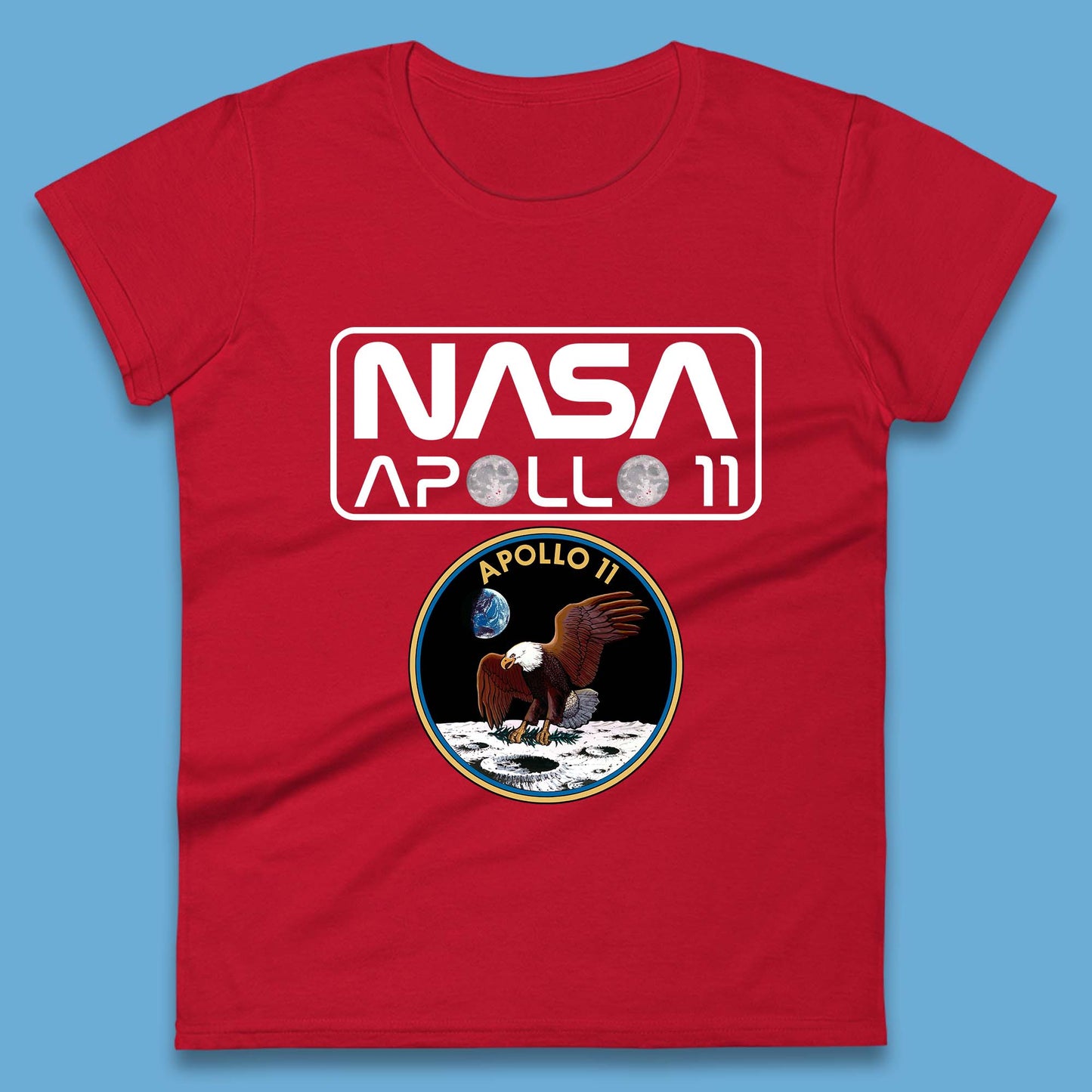 Nasa Apollo 11 First Lunar Landing Moon Rocket Astronomy Womens Tee Top