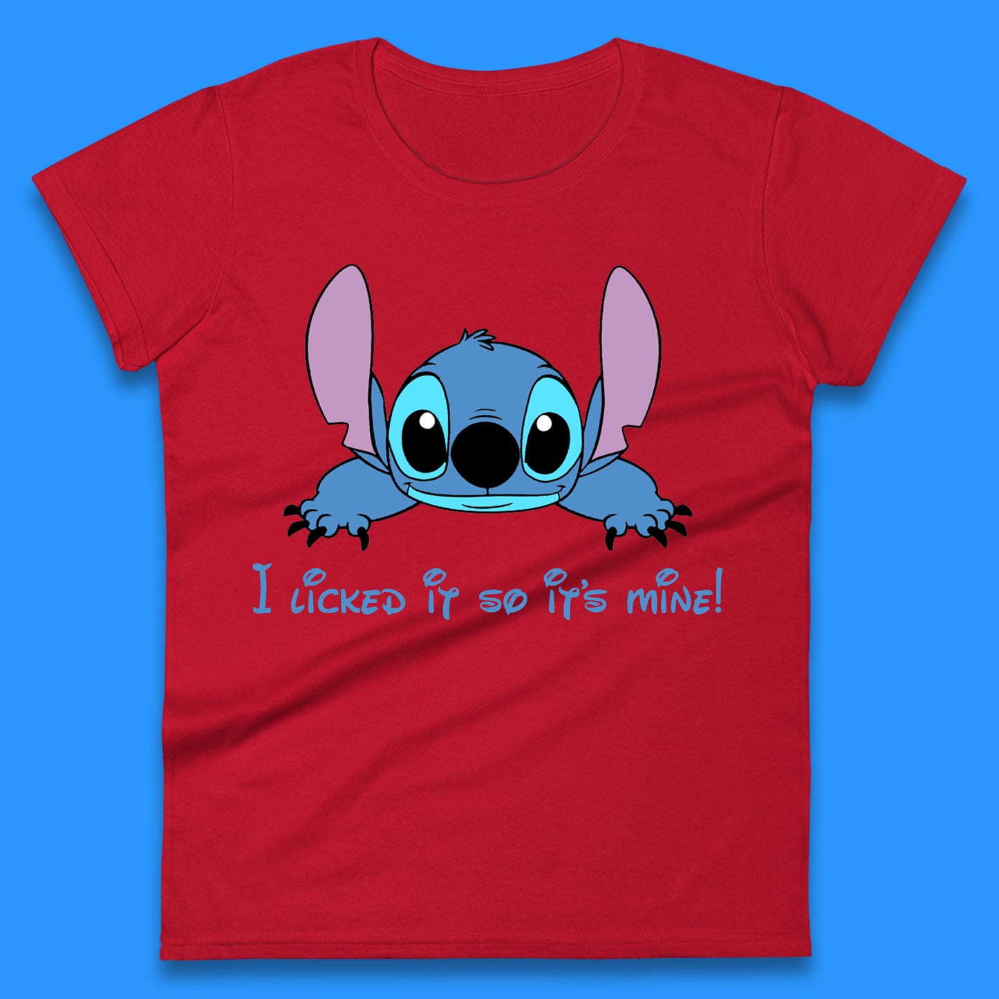 Disney I Licked It So It's Mine Funny Offensive Quote Disney Ohana Lilo And Stitich Disneyland Cartoon Character Womens Tee Top