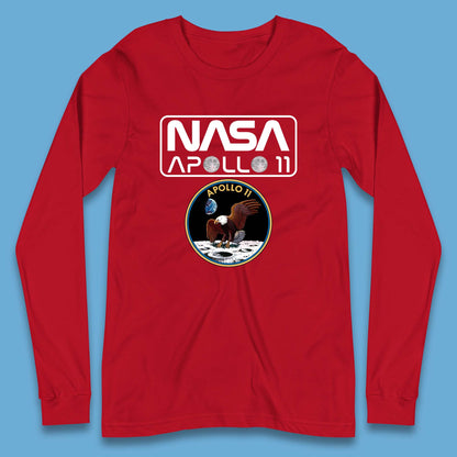 Nasa Apollo 11 First Lunar Landing Moon Rocket Astronomy Long Sleeve T Shirt