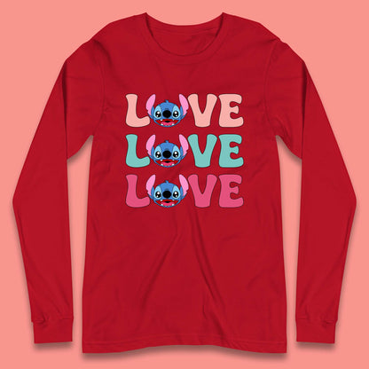 Stitch Love Valentines Long Sleeve T-Shirt