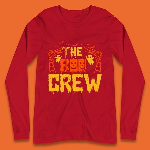 The Boo Crew Halloween Horror Spooky Boo Squad Matching Halloween Costume Long Sleeve T Shirt