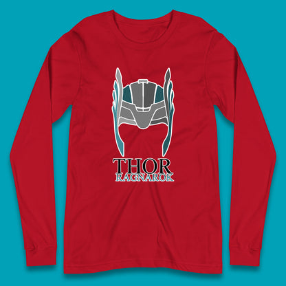 Thor Ragnarok Marvel Avenger Thor Helmet Superhero Movie Character Thor Helmet Ragnarok Long Sleeve T Shirt