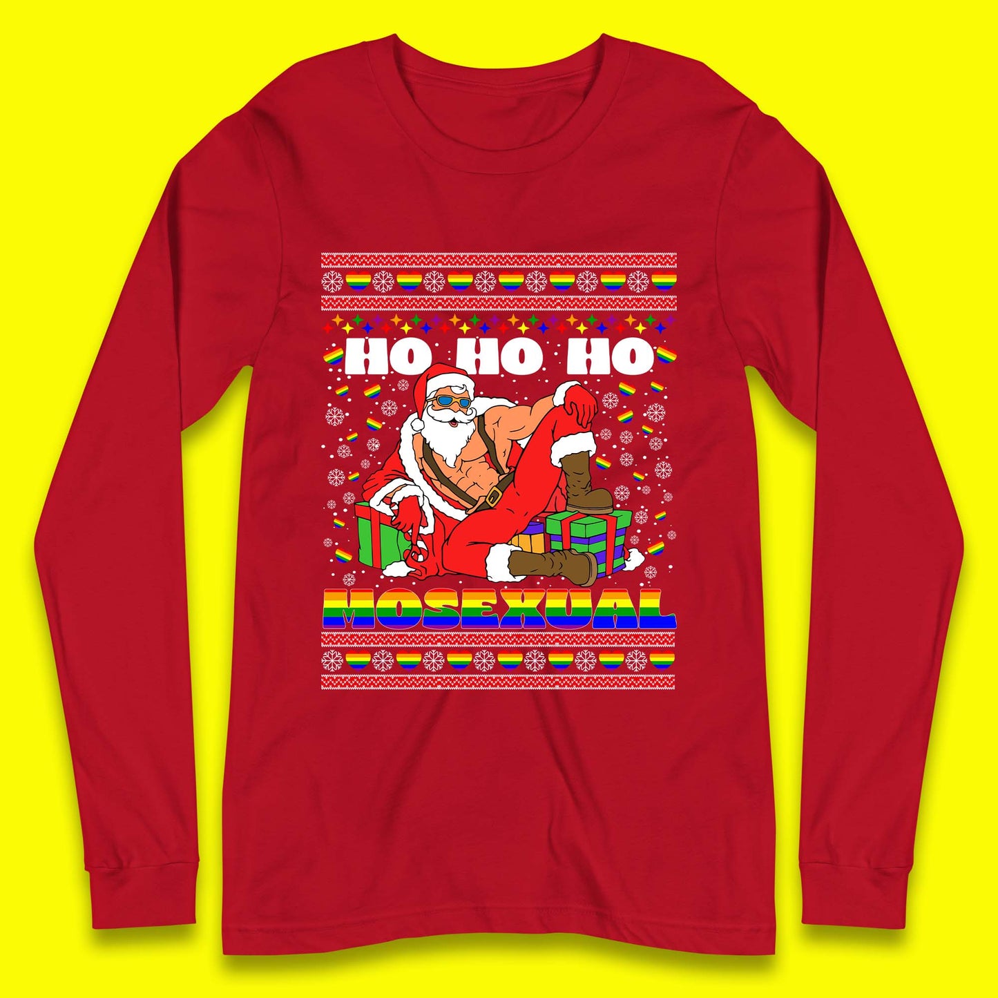 gay santa long sleeve t shirt