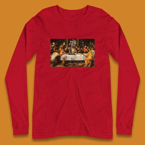 Jesus Quintana The Big Lebowski Dude Last Supper By Juan De Juanes Christmas Religious Christian Motives Long Sleeve T Shirt