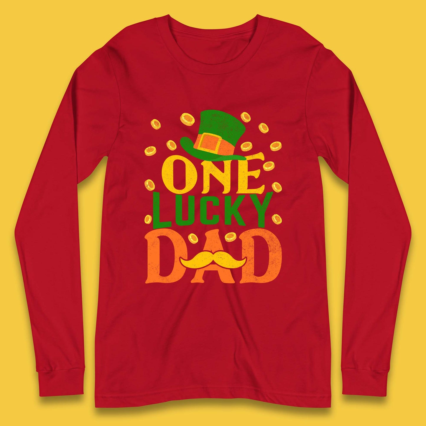 One Lucky Dad Patrick's Day Long Sleeve T-Shirt