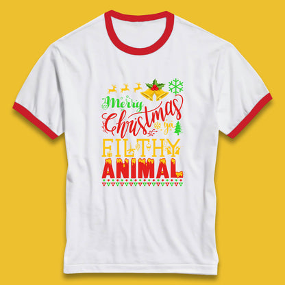 merry christmas ya filthy animal t shirt