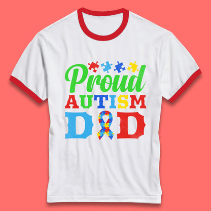 Proud Autism Dad Ringer T-Shirt