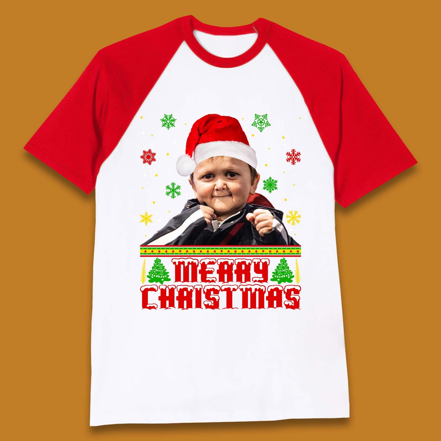 Hasbulla Mini Khabib Christmas Baseball T-Shirt