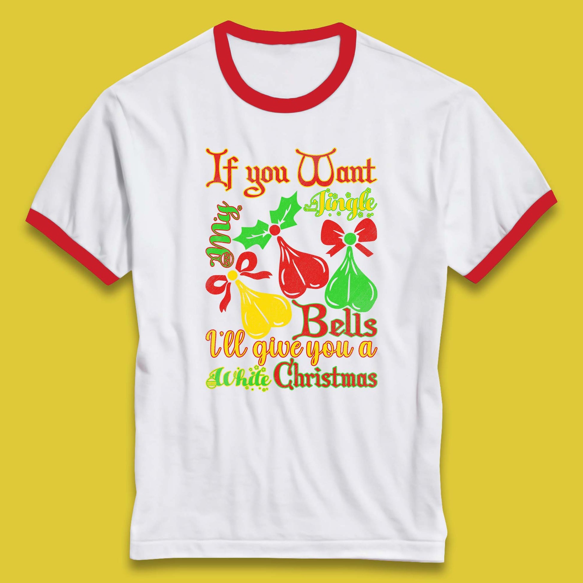 jingle bells ringer t shirt