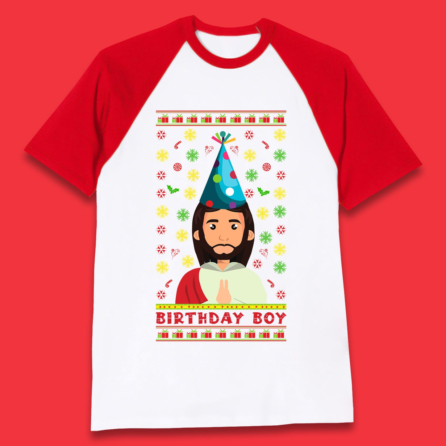 jesus birthday boy christmas baseball t shirt