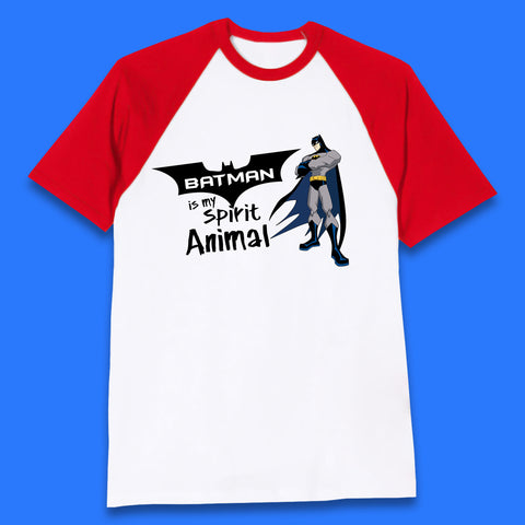 Batman Is My Spirit Animal DC Comics Batman Basic Logo Superhero Dc Movie Character Baseball T Shirt