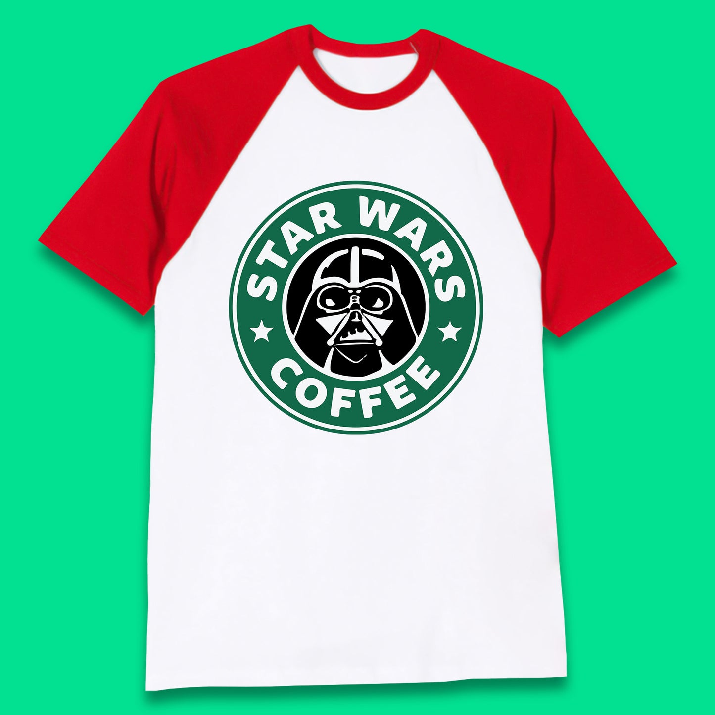 Sci-fi Action Adventure Movie Character Darth Vader Star Wars Coffee Starbucks Coffee Spoof Star Wars 46th Anniversary Baseball T Shirt