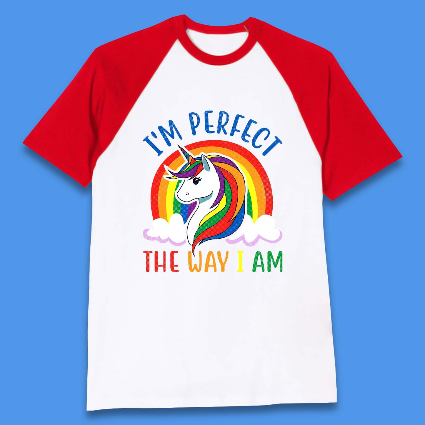 Rainbow Unicorn LGBT Pride Baseball T-Shirt