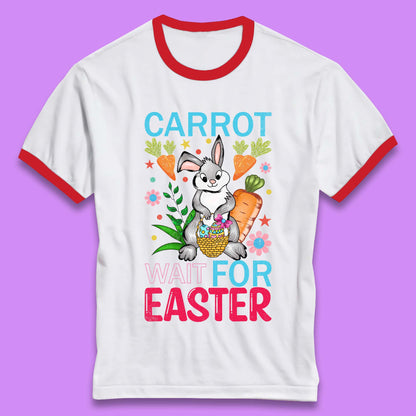 Carrot Wait For Easter Ringer T-Shirt