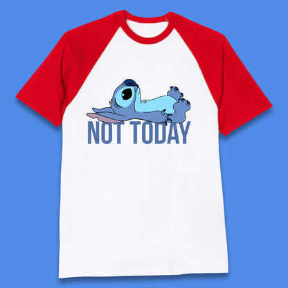 Lazzy Disney Ohana Not Today Laying Ohana Lilo & Stitich Disneyland Cartoon Character Walt Disney Baseball T Shirt