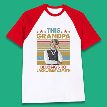 Personalised This Grandpa Belongs To Baseball T-Shirt