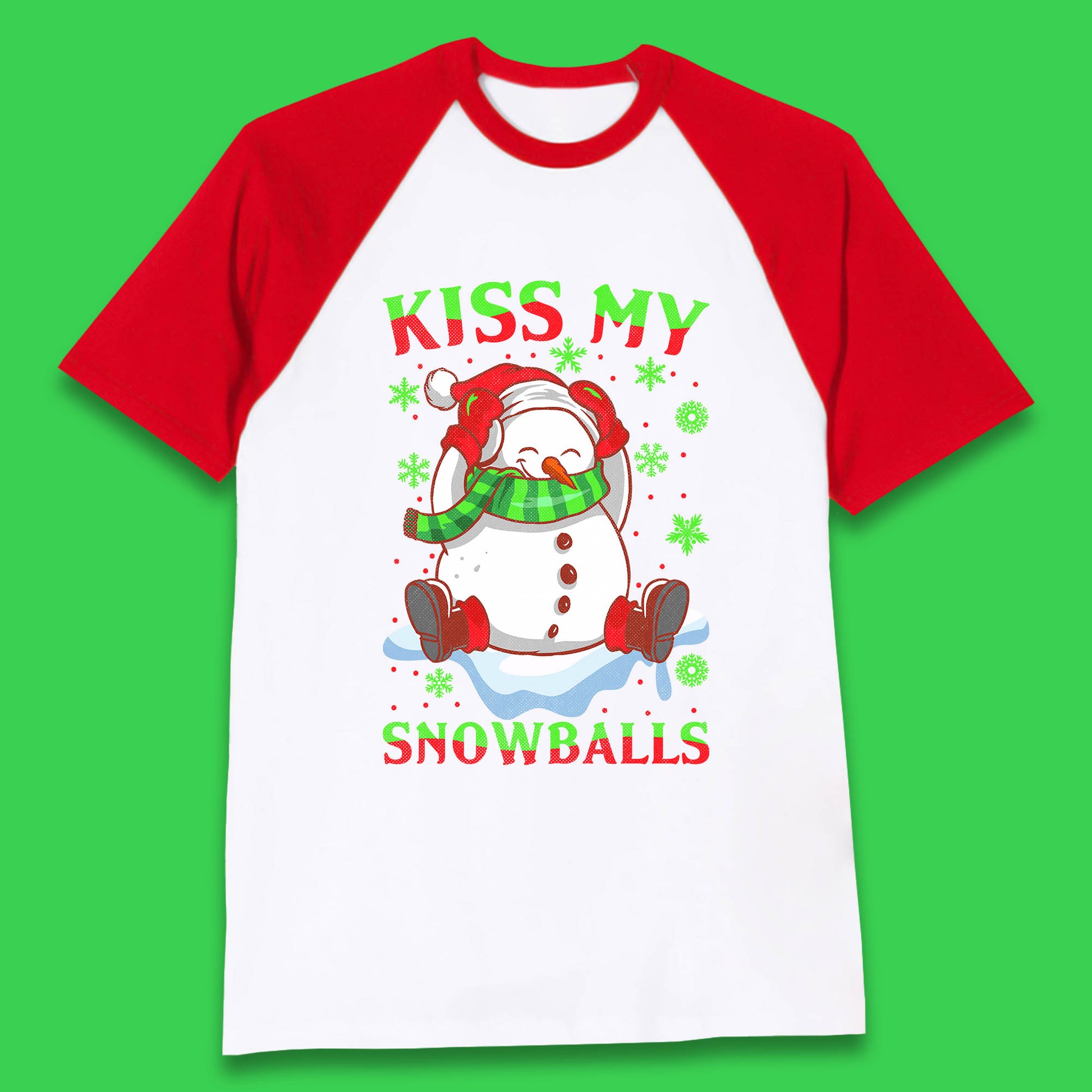 snowman baseball t shirt