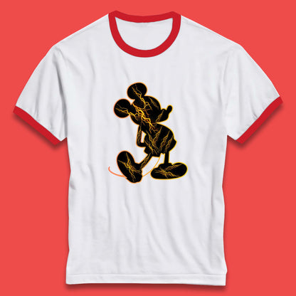 Disney Classic Mickey Mouse Pose Disney Retro Cartoon Character Disneyland Holiday Vacation Ringer T Shirt