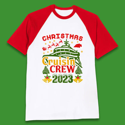 Christmas Cruisin Crew 2023 Xmas Cruise Vacation Cruising Squad Baseball T Shirt